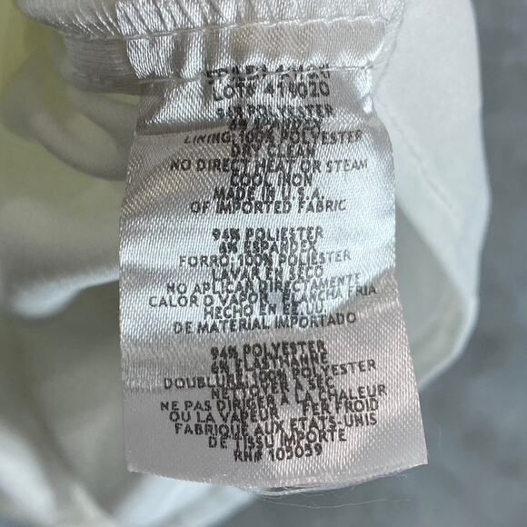 AQUA FORMAL Women's White One-Shoulder Scuba Crepe Bodycon Mini Dress SZ 8 - Picture 9 of 11